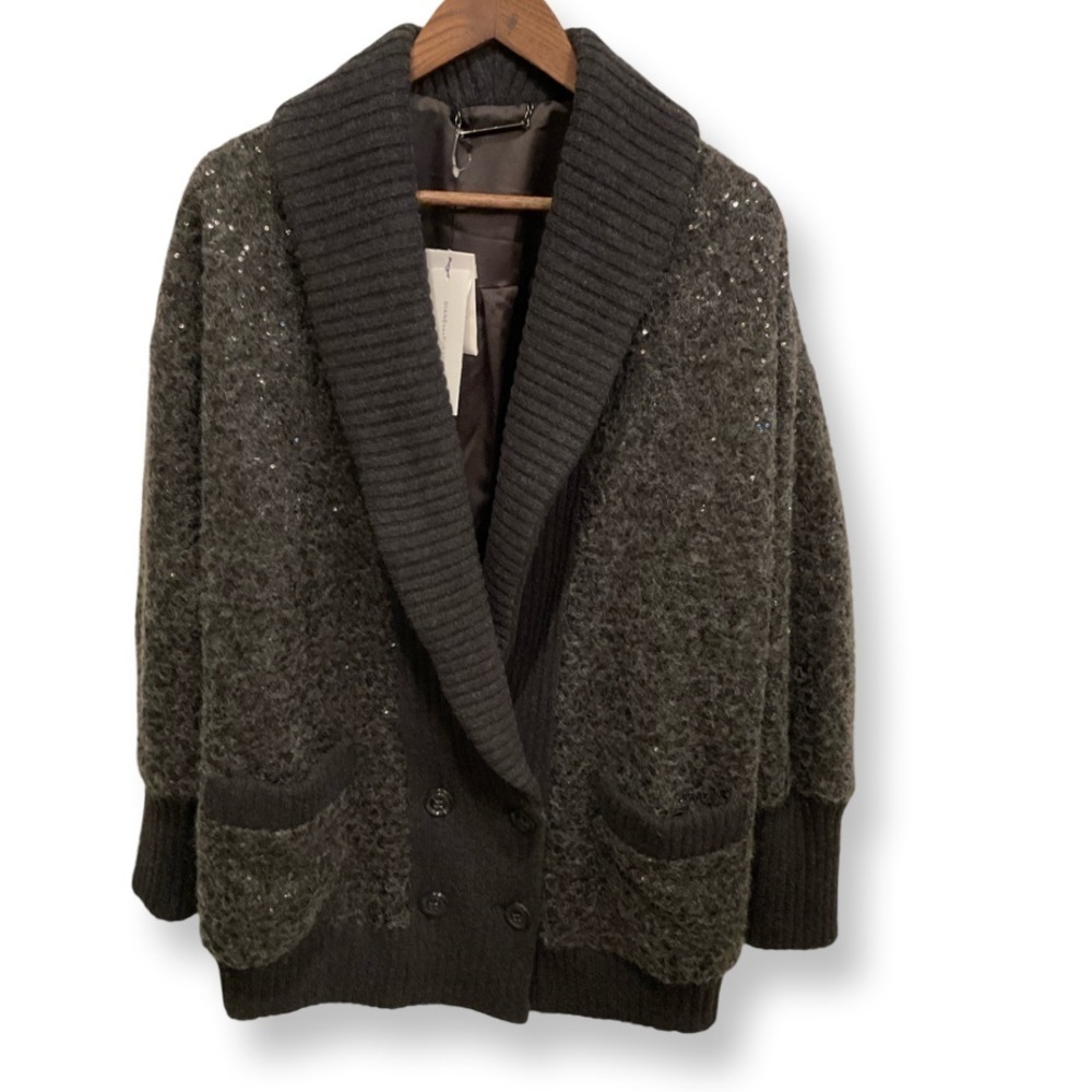 Diane Von Furstenberg sequin cardigan sweater. Brand New with tags - Picture 2 of 12